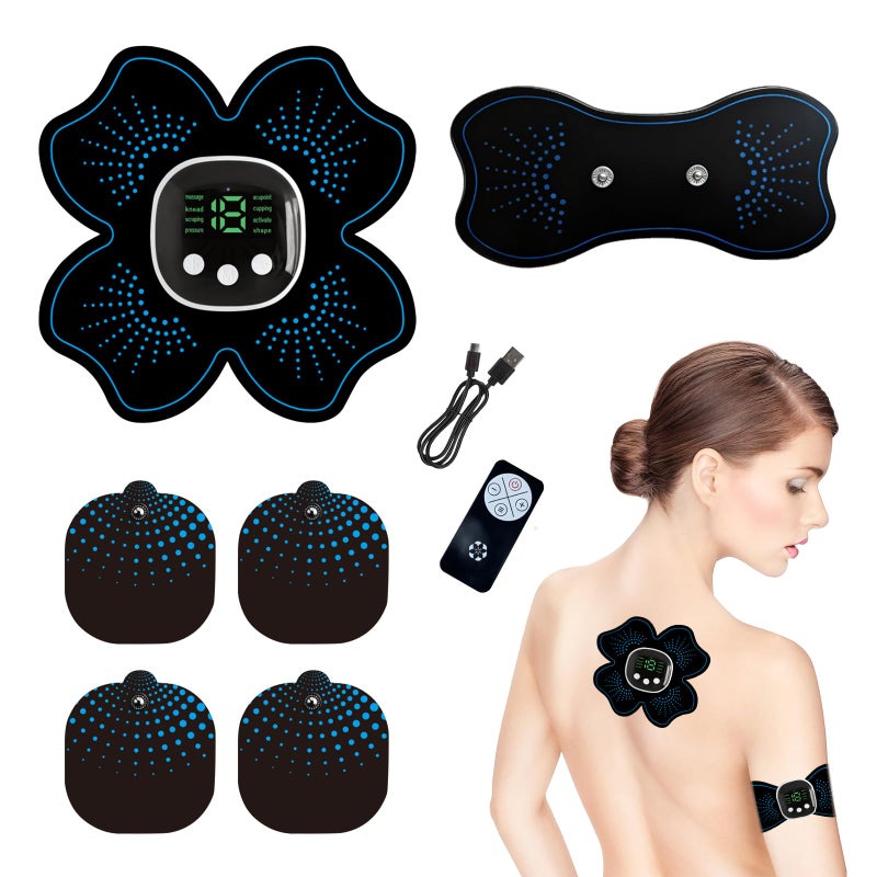 Wireless TENS Machine for Pain Relief, Nerve Muscle Stimulator for Pain Management with 8 Modes 19 Intensities 6 Pads, Rechargeable TENS Unit for Back,Neck,Shoulder,Knee,Sciatica,Endometriosis